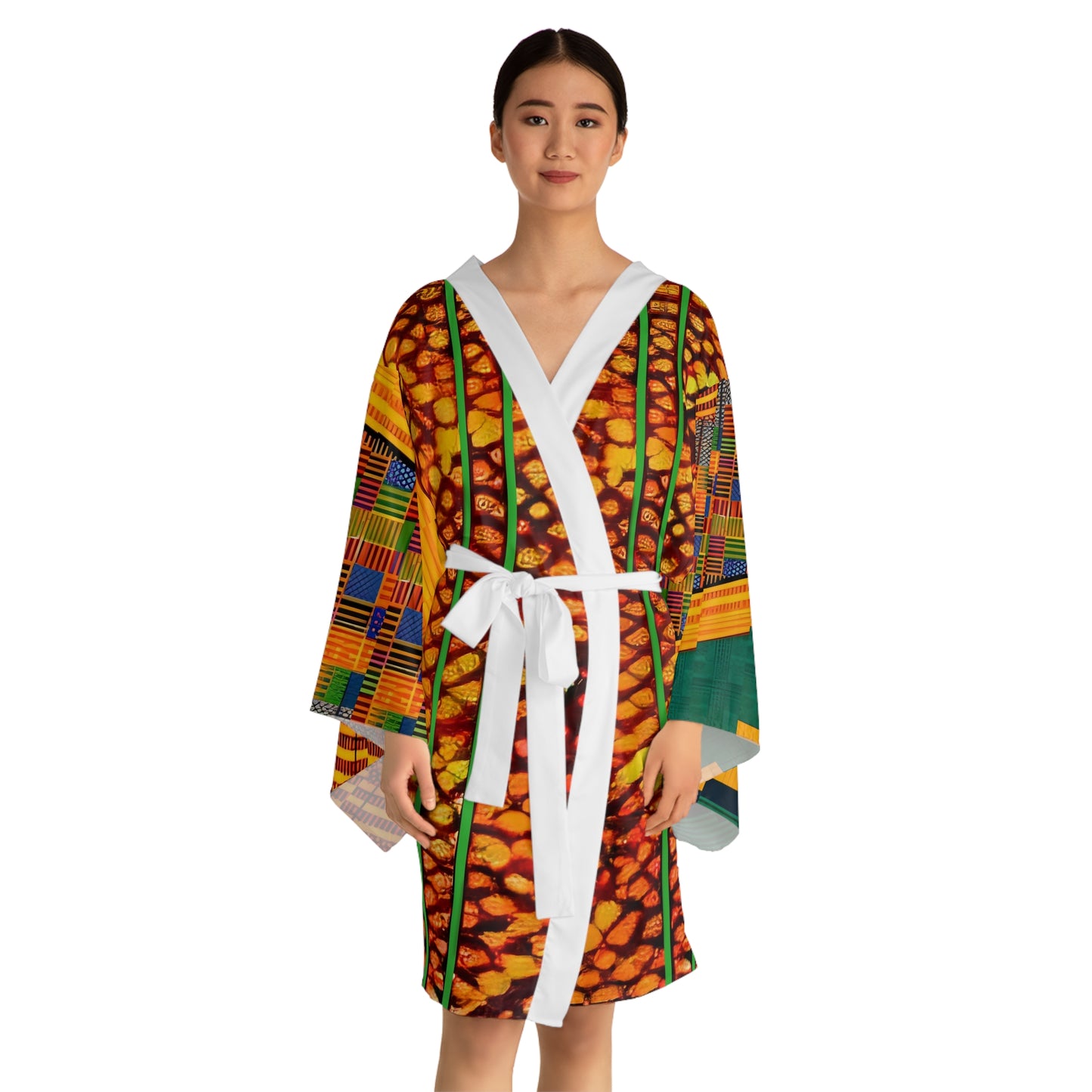 Sophisticated Cosmopolitan Series (Q) Long Sleeve Kimono Robe 🌸