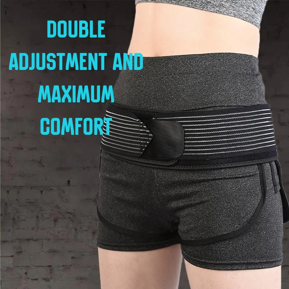 Immediate Relief Hip Belt - Adjustable Hip Compression SI Brace for Pain Alleviation