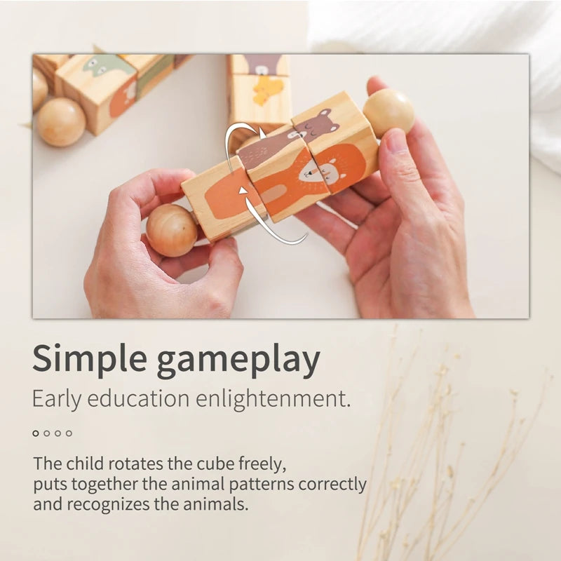 Engage & Soothe: Wooden Crib Mobile with Rattle Toys
