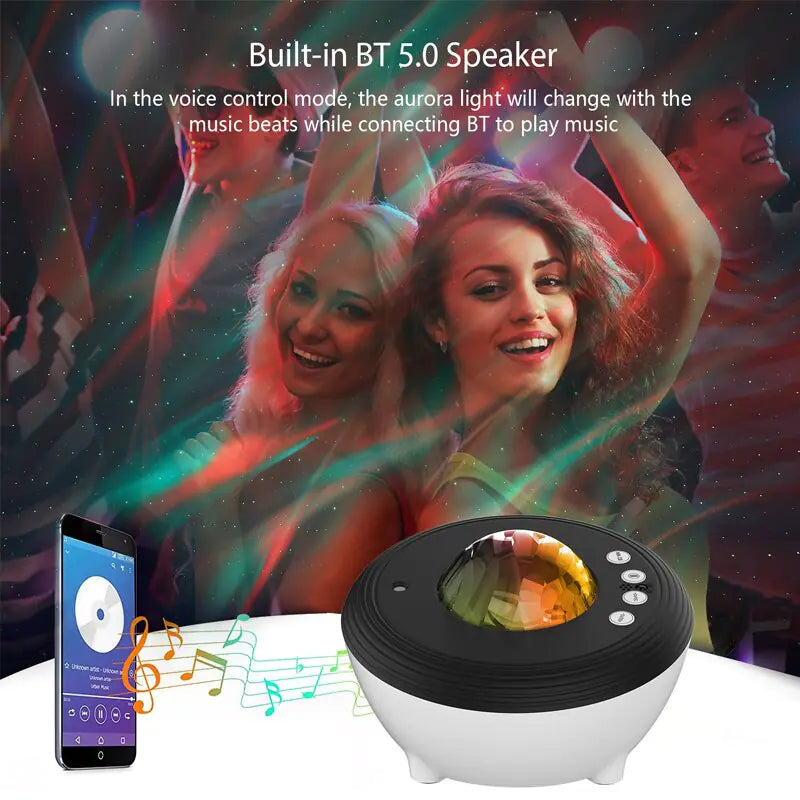 Aurora Galaxy Projector with Bluetooth: Transformative Lightscapes at Your Command