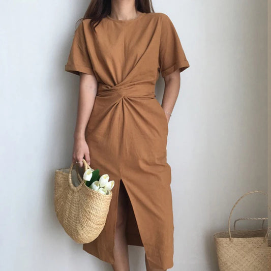 Summer Chic: Vintage Inspired Cotton Bodycon Dress