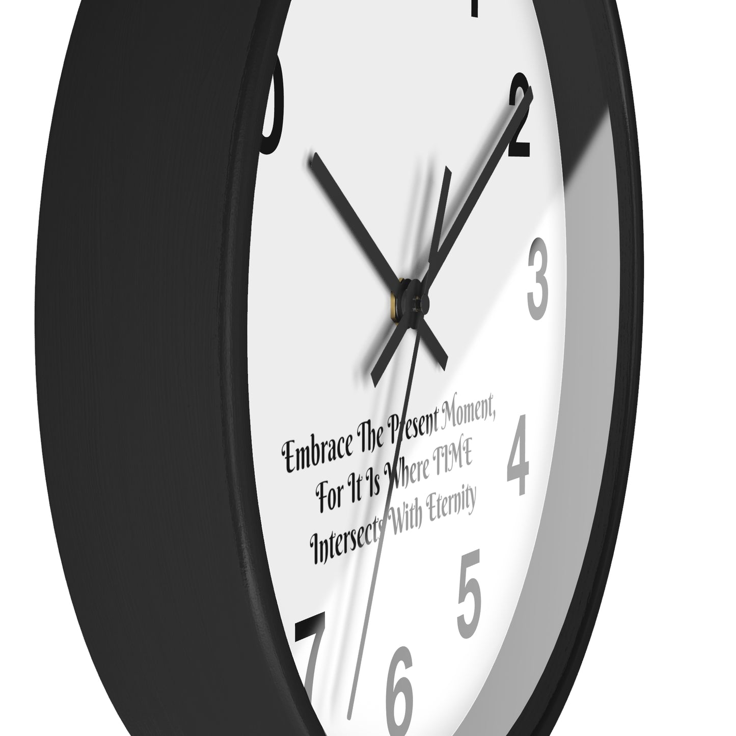 Embrace the Present: Mindfulness Wall Clock with Inspirational Quote