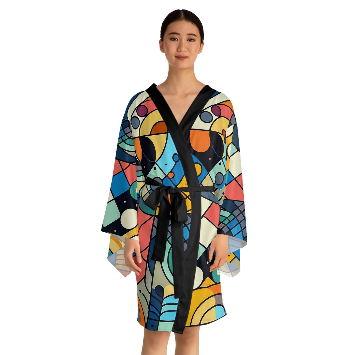 Sophisticated Cosmopolitan Series (H) Long Sleeve Kimono Robe 🌸