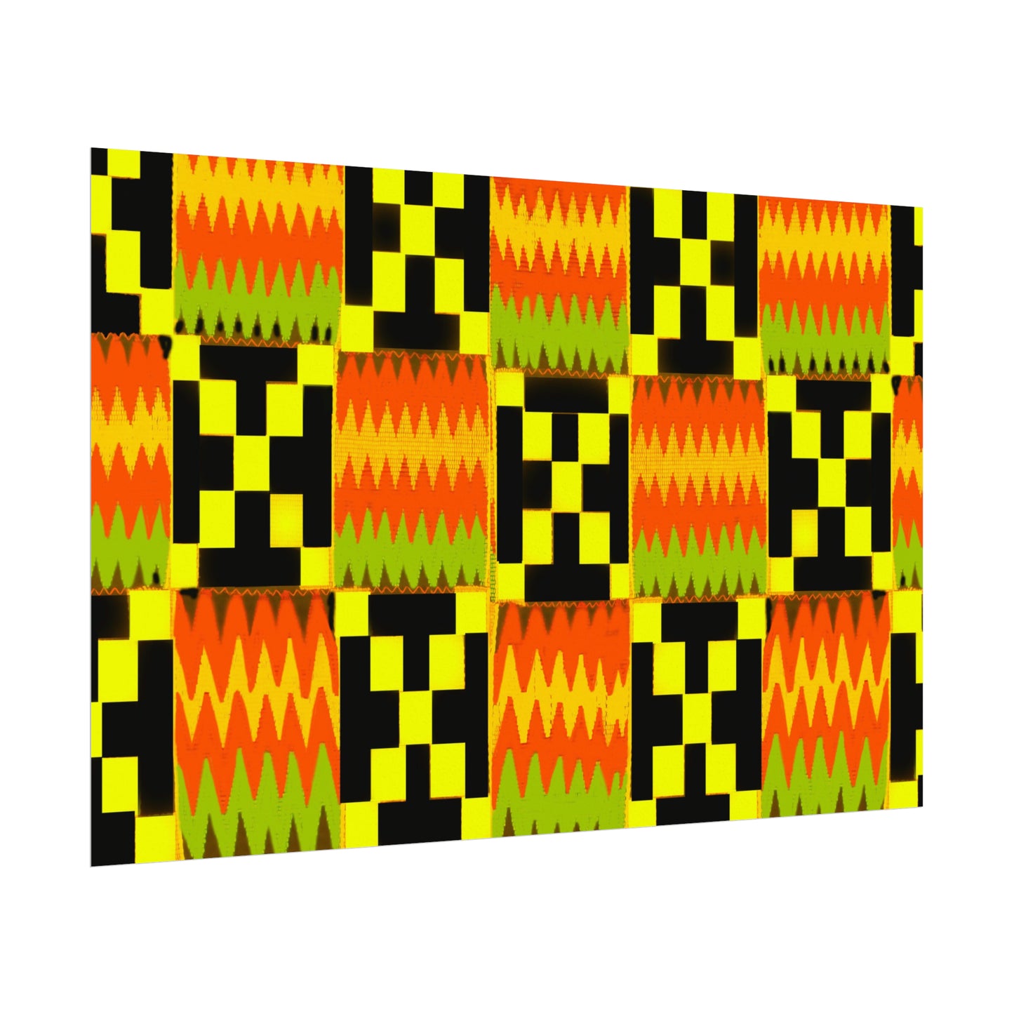 Bring African Flair to Your Walls: Kente Design Watercolor Posters