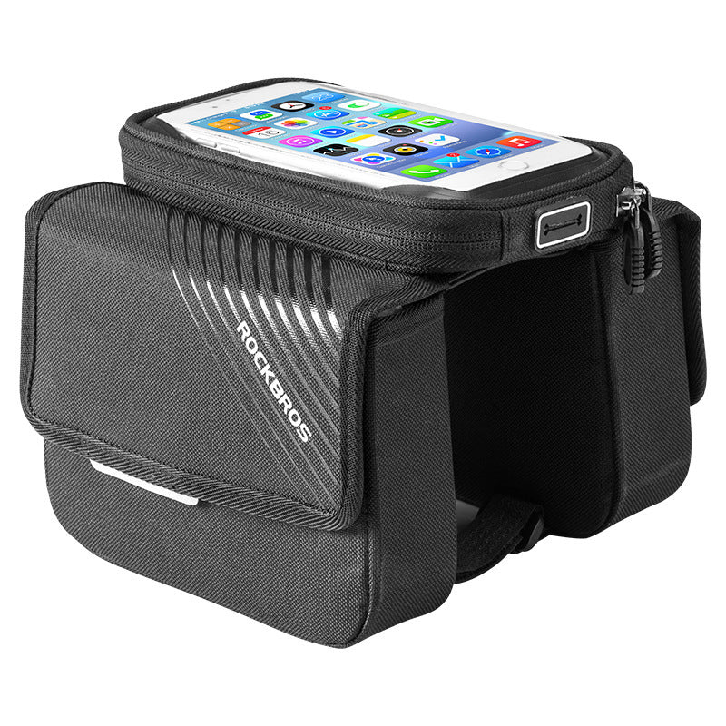 Ride Connected: Rock Brothers Bike Bag with Phone Holder & Features