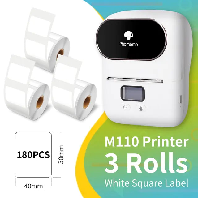 M110 Label Printer - Streamline Your Labeling with Sleek, Ink-Free Technology