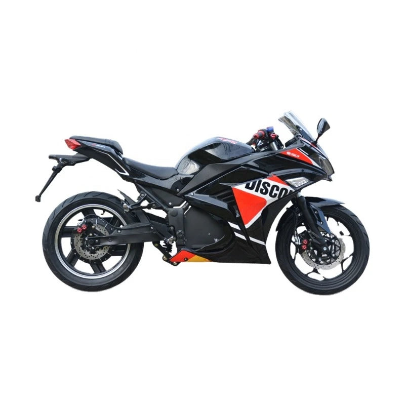 3000W 72V High-Power Adult Electric Racing Motorcycle - Urban Model with Remote Disc Brake and Lithium Battery