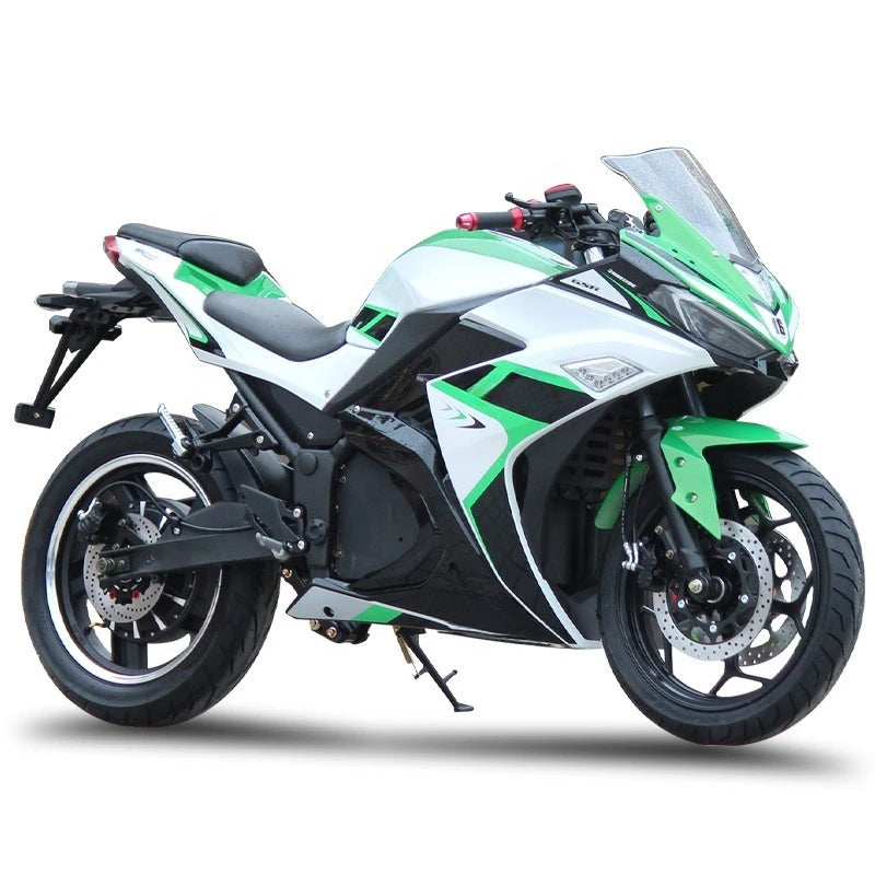 3000W 72V High-Power Adult Racing Electric Motorcycle - Urban Model with Remote Disc Brake and Lithium Battery
