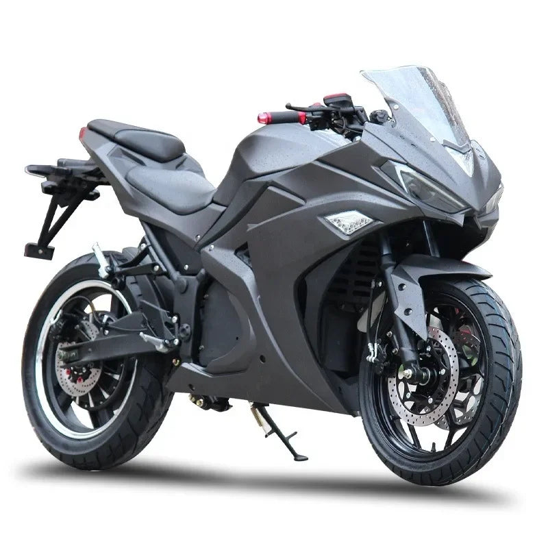 3000W 72V High-Power Adult Racing Electric Motorcycle - Urban Model with Remote Disc Brake and Lithium Battery