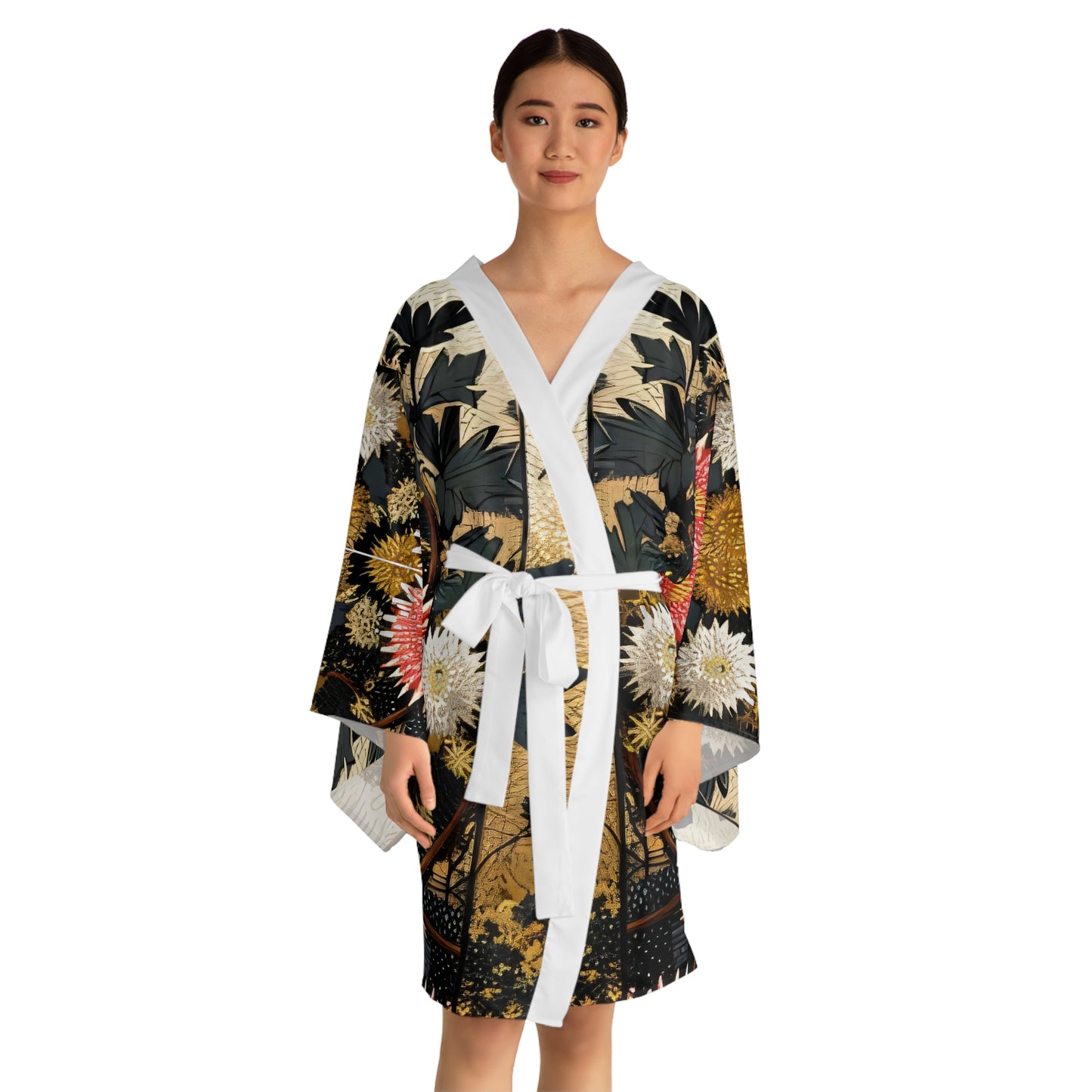 Sophisticated Cosmopolitan Series (V) Long Sleeve Kimono Robe 🌸