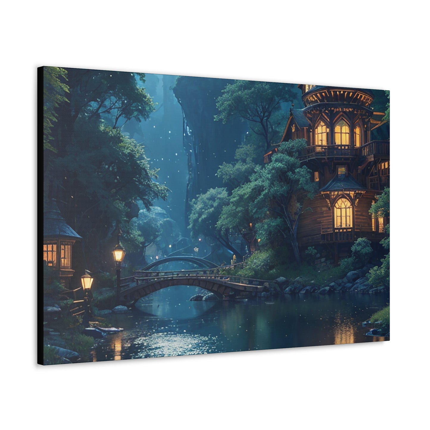 Forest For The Trees Night Canvas Gallery Wraps