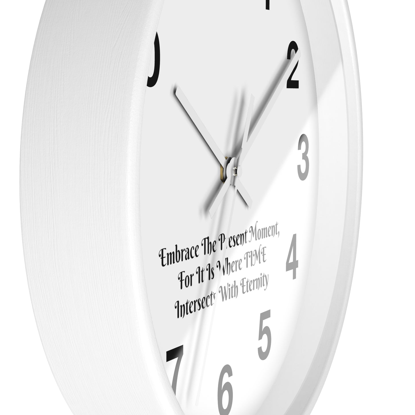 Embrace the Present: Mindfulness Wall Clock with Inspirational Quote