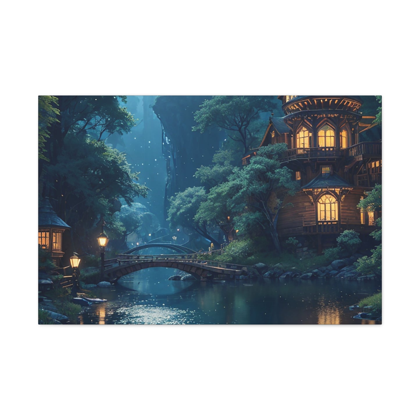 Forest For The Trees Night Canvas Gallery Wraps