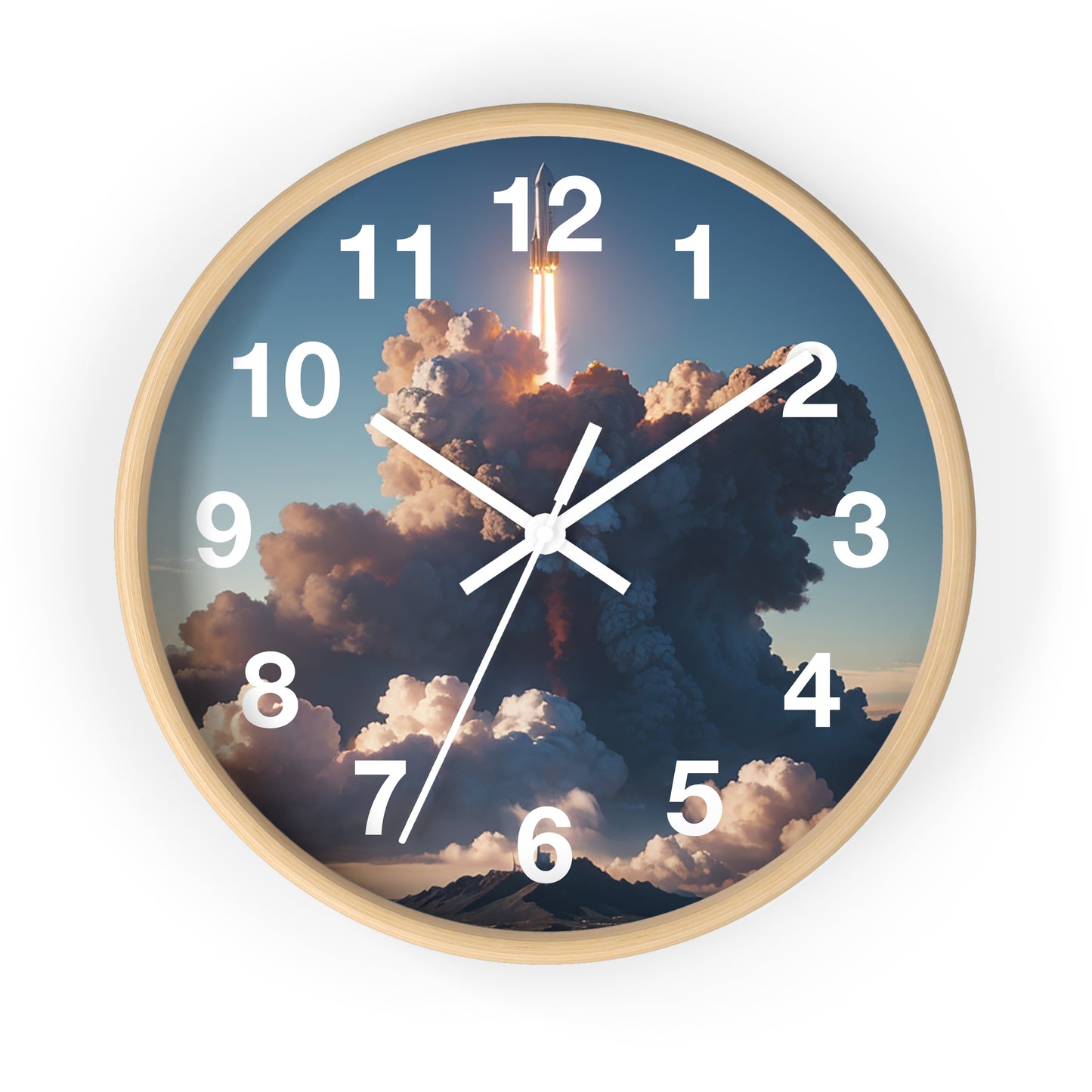 Space-Themed Wall Clock: Rocket Design Adds Fun to Any Room
