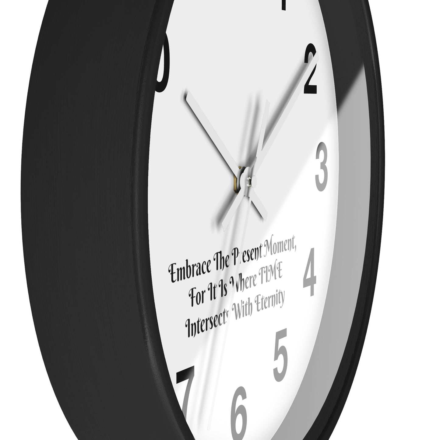 Embrace the Present: Mindfulness Wall Clock with Inspirational Quote