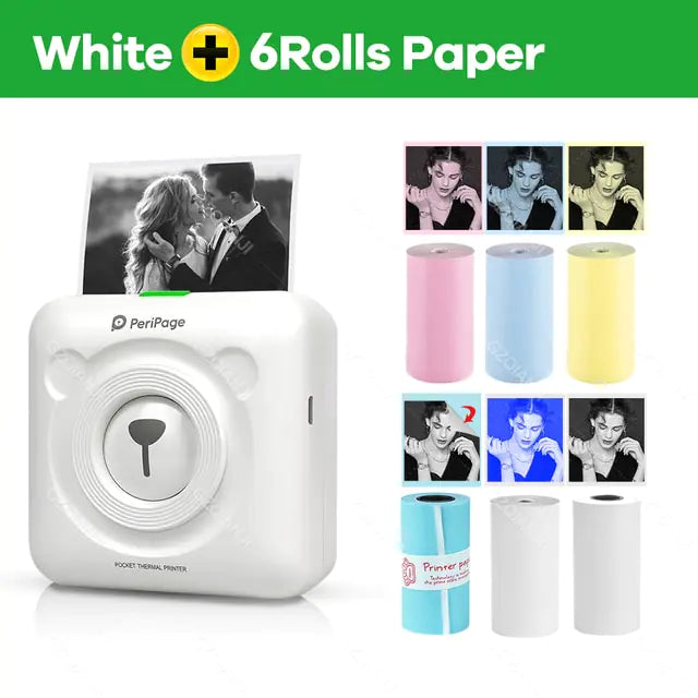 Mini Pocket Label Printer with Bluetooth 4.0 - Connects to Your Phone for Easy Printing