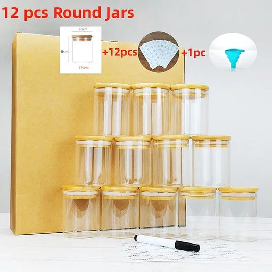 Kitchen Organization Upgrade: Glass Food Storage Containers with Bamboo Lids