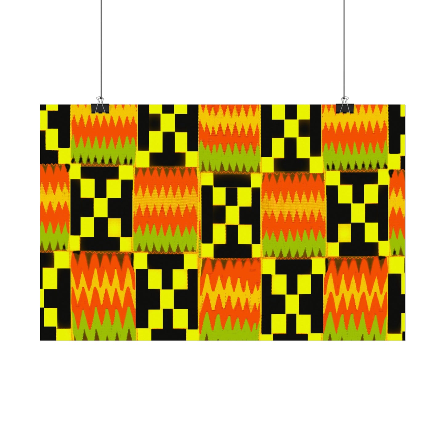 Bring African Flair to Your Walls: Kente Design Watercolor Posters