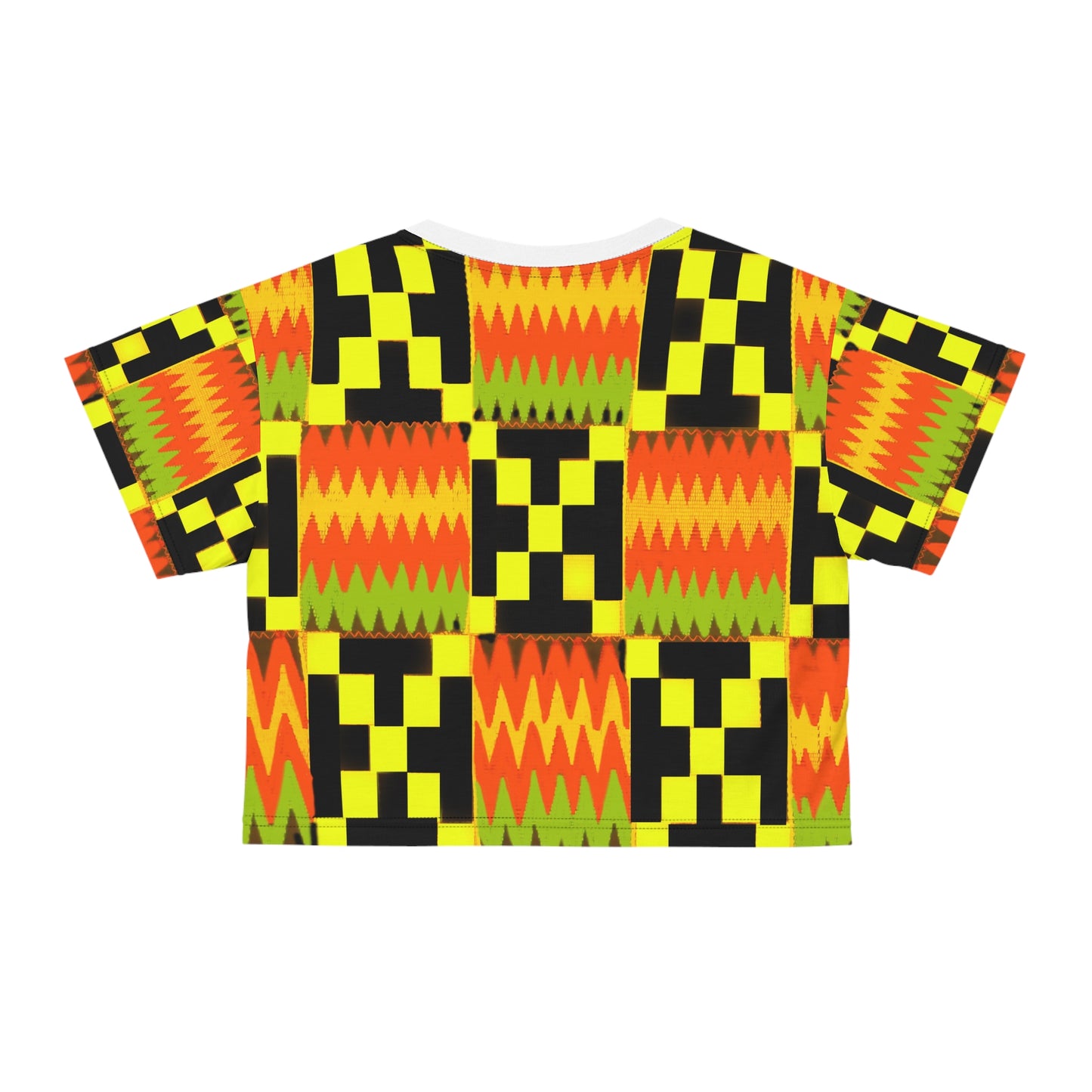 Kente Crop Tee: Bold Style, African Heritage
