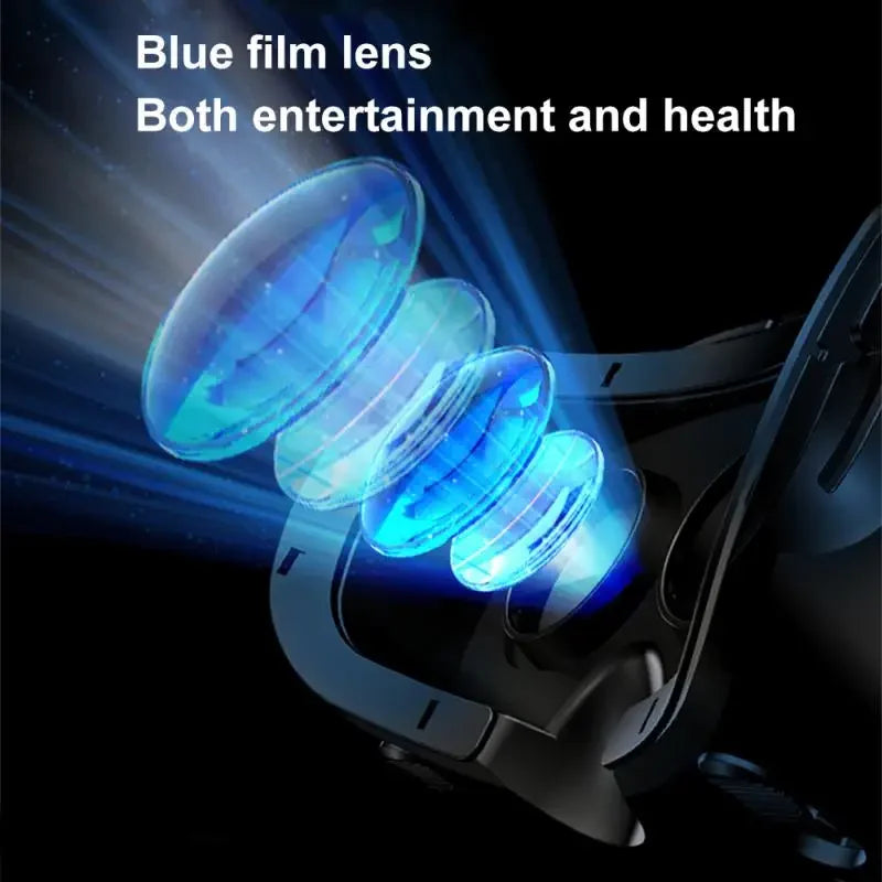 3D VR Headset - Smart Virtual Reality Glasses, 7-Inch Helmet Compatible with Android and iPhone, Includes Controller and Binoculars