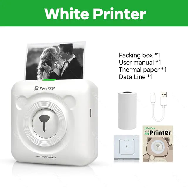Mini Pocket Label Printer with Bluetooth 4.0 - Connects to Your Phone for Easy Printing