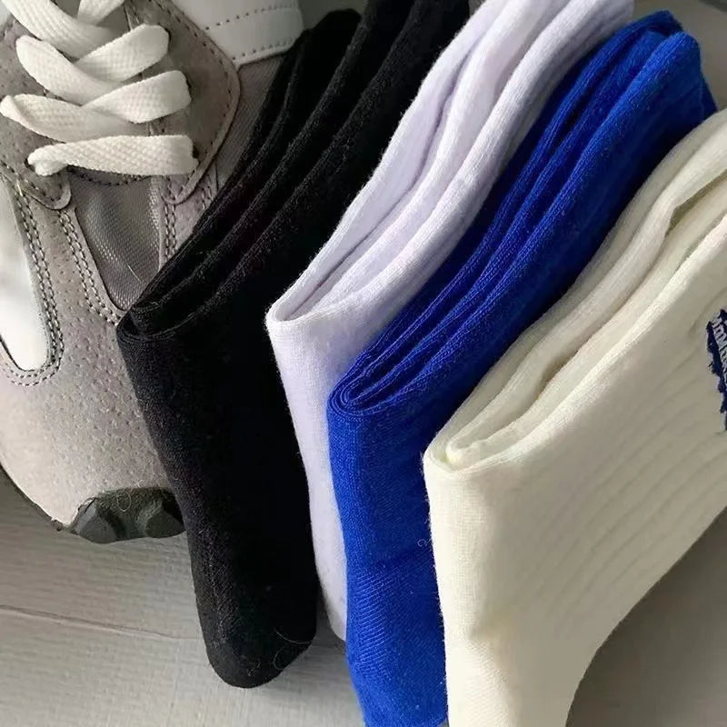 4 Pairs of Unisex Medium Length Socks - Spring and Summer Thin Sports Socks for Men and Women, Knee-High