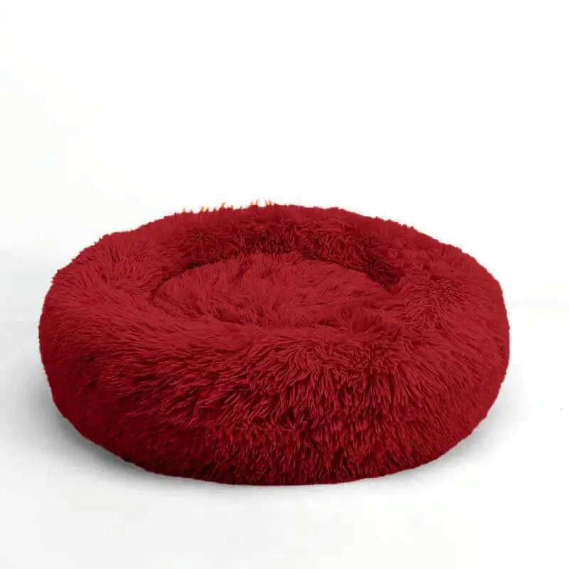 Comfy Calming Dog Bed - Plush Materials, Cozy Design for All Dog Sizes