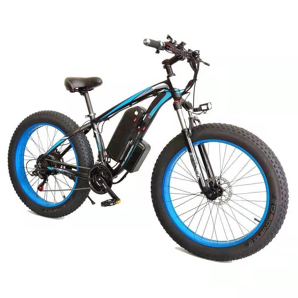 Versatile E-Bike for Snow & Trails: 21-Speed Electric Mountain Bike