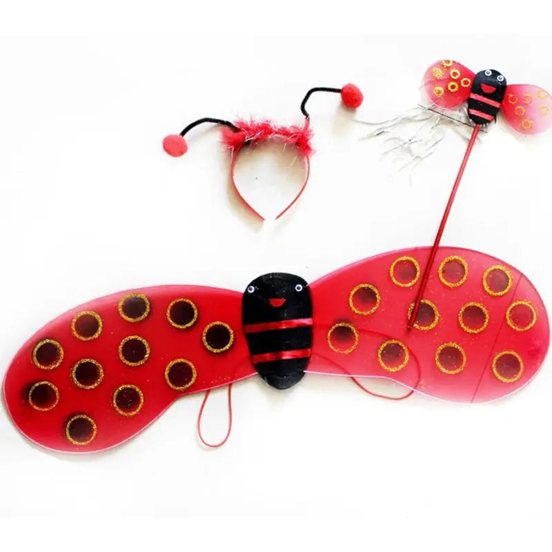 4-Piece Kids' Fairy Costume Set - Bee & Ladybird Themes