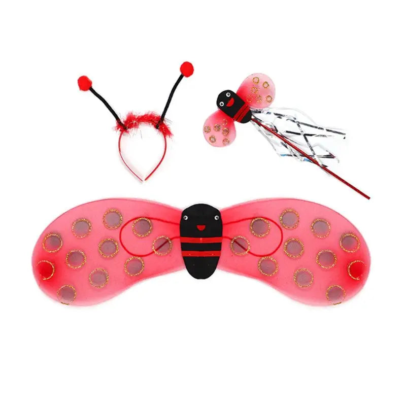 4-Piece Kids' Fairy Costume Set - Bee & Ladybird Themes