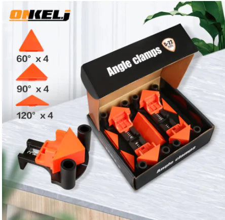 Carpenter's Right Angle Clamp - Effortless One-Handed Operation for Perfect Corners