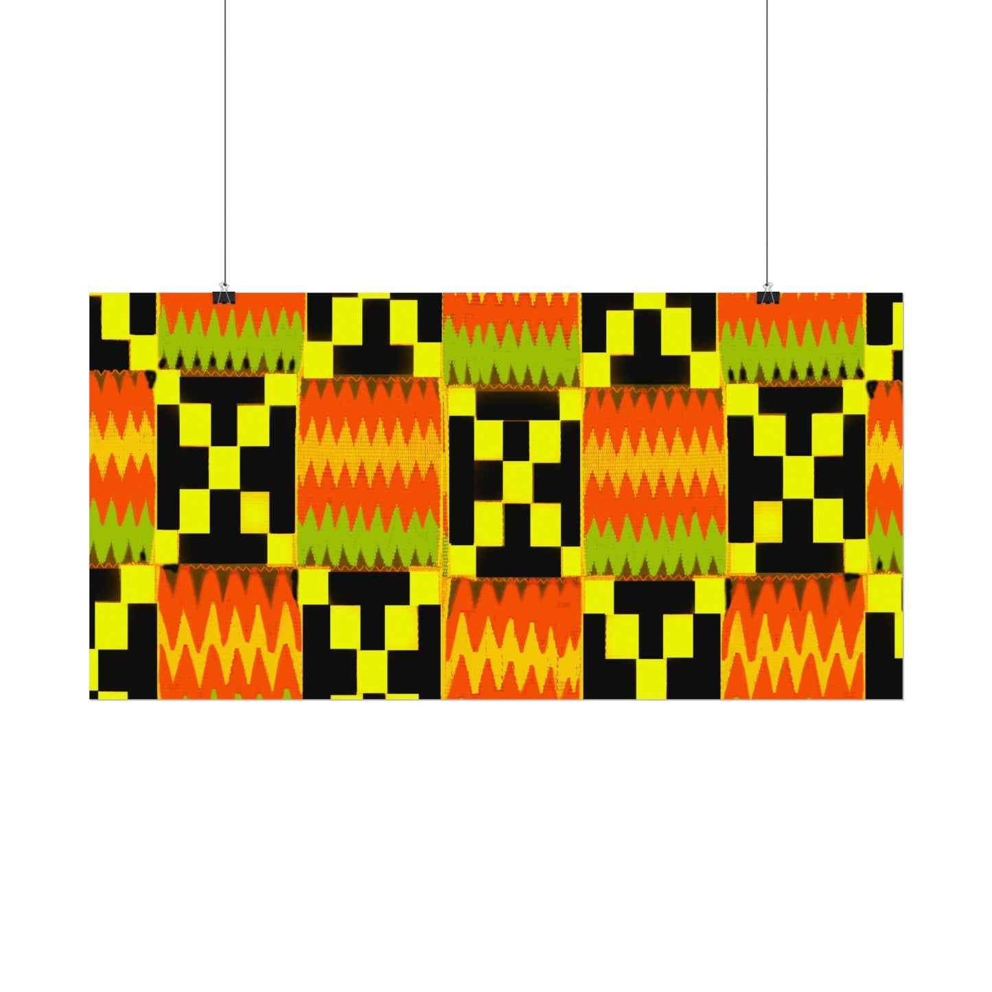 Bring African Flair to Your Walls: Kente Design Watercolor Posters