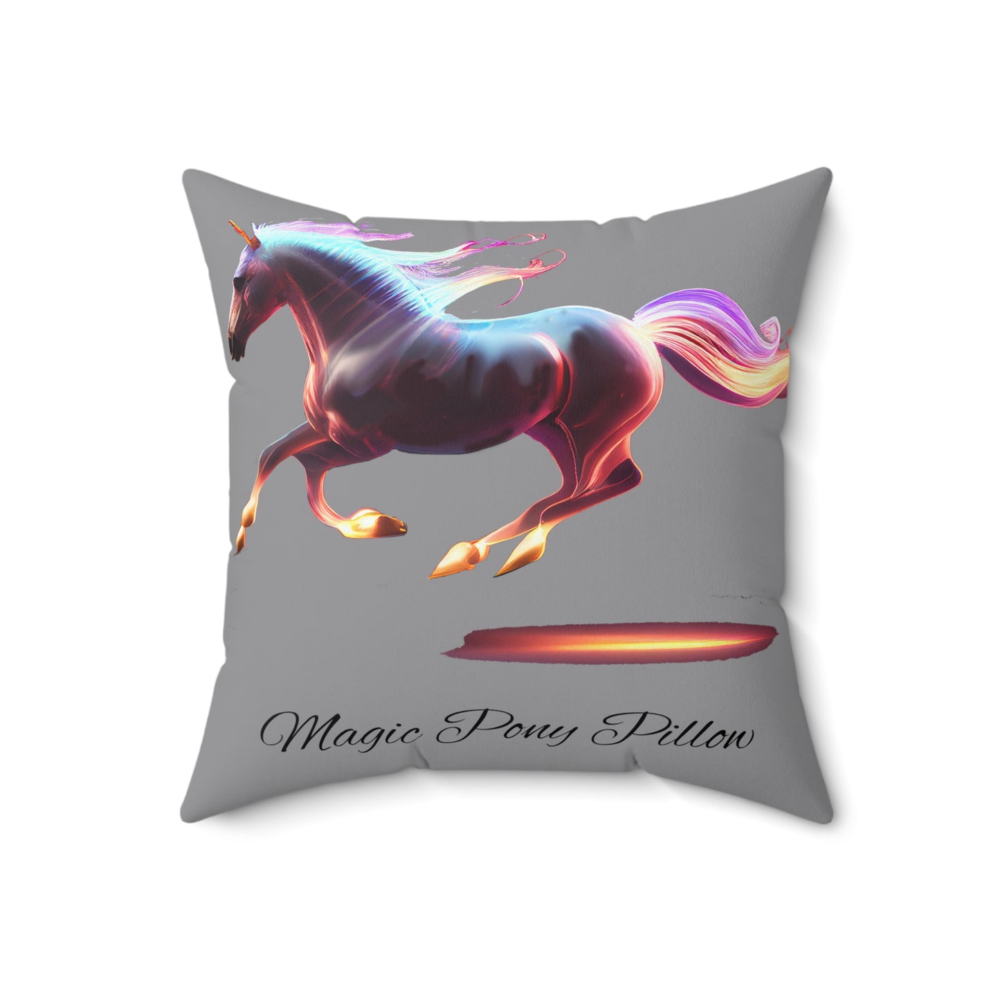 "The Magic Pony" Pillow: Enchanting Decor, Double-Sided Design