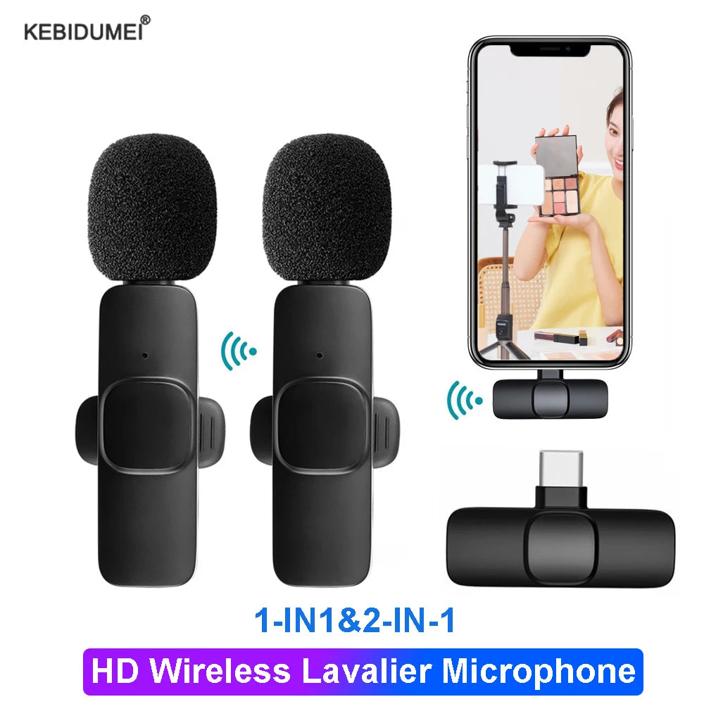 Wireless Lavalier Microphone: Noise-Canceling, Real-Time Audio for iPhone, Android, and Xiaomi