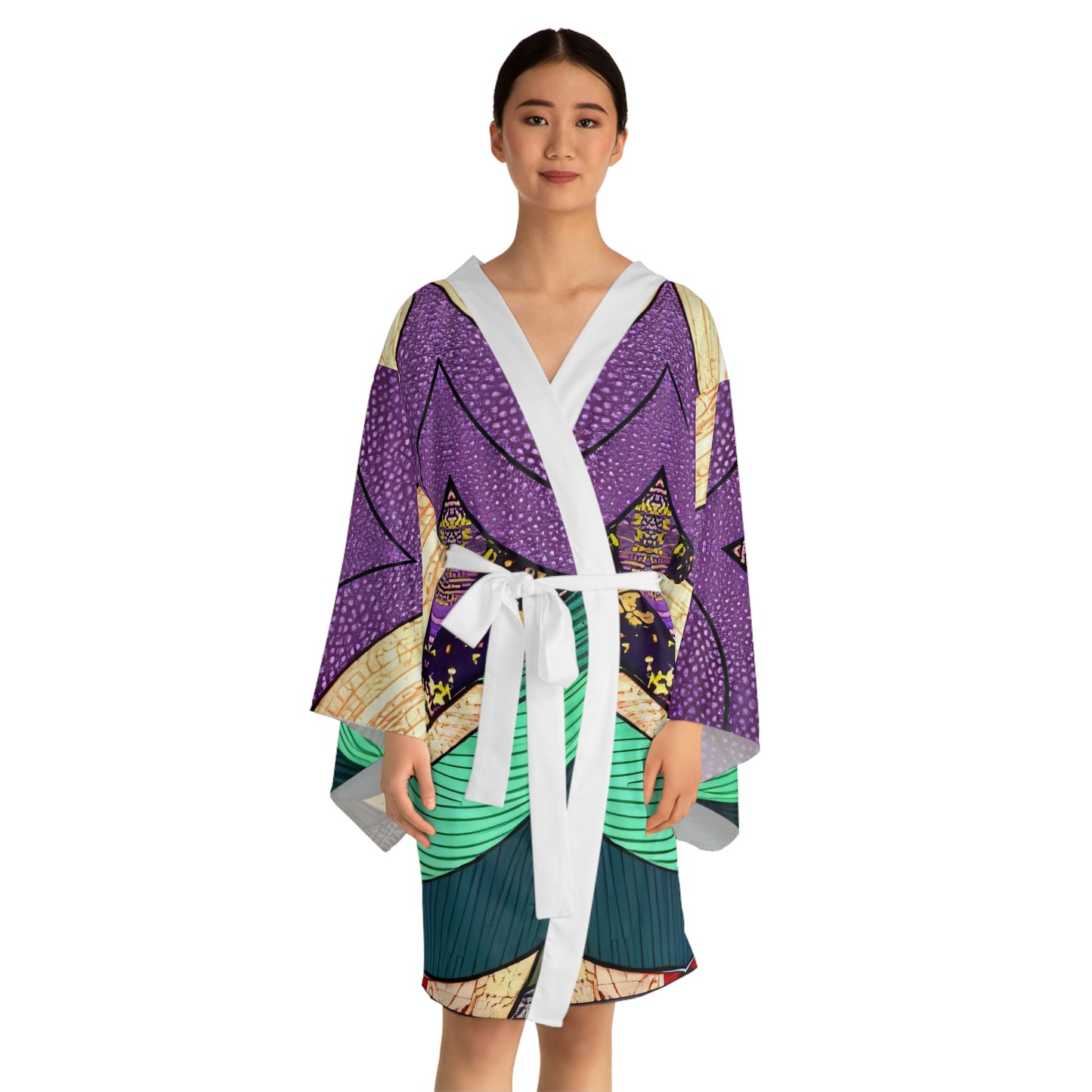Sophisticated Cosmopolitan Series (Z) Long Sleeve Kimono Robe 🌸