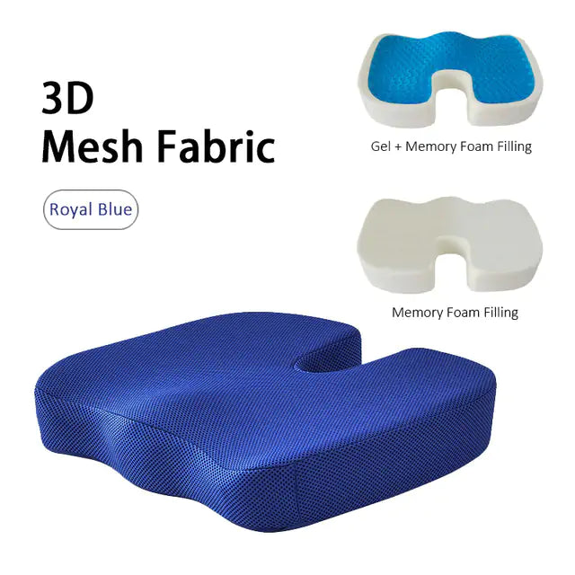 Gel Orthopedic Memory Foam U Coccyx Travel Seat Cushion - Ultimate Comfort On-the-Go