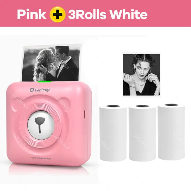 Mini Pocket Label Printer with Bluetooth 4.0 - Connects to Your Phone for Easy Printing
