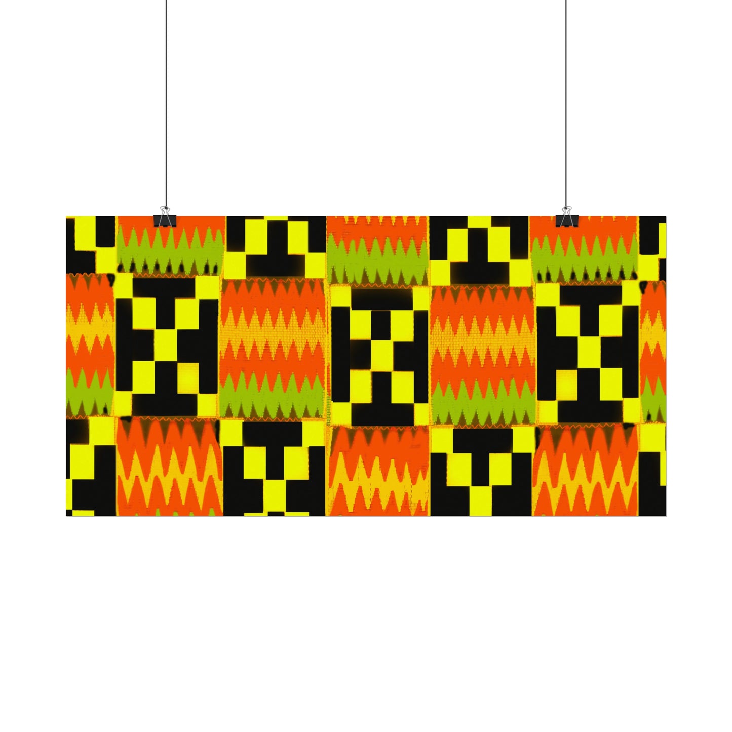 Bring African Flair to Your Walls: Kente Design Watercolor Posters