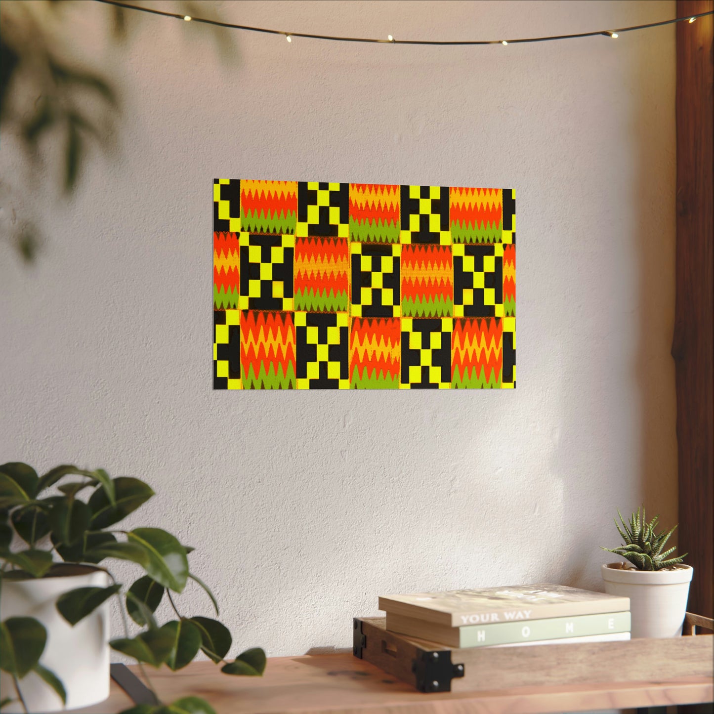 Bring African Flair to Your Walls: Kente Design Watercolor Posters