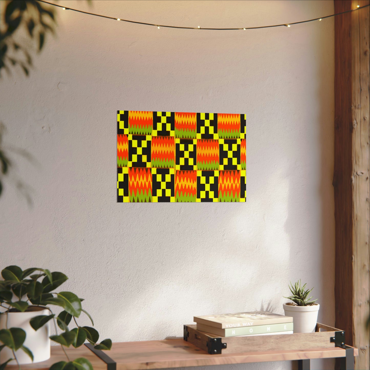 Bring African Flair to Your Walls: Kente Design Watercolor Posters