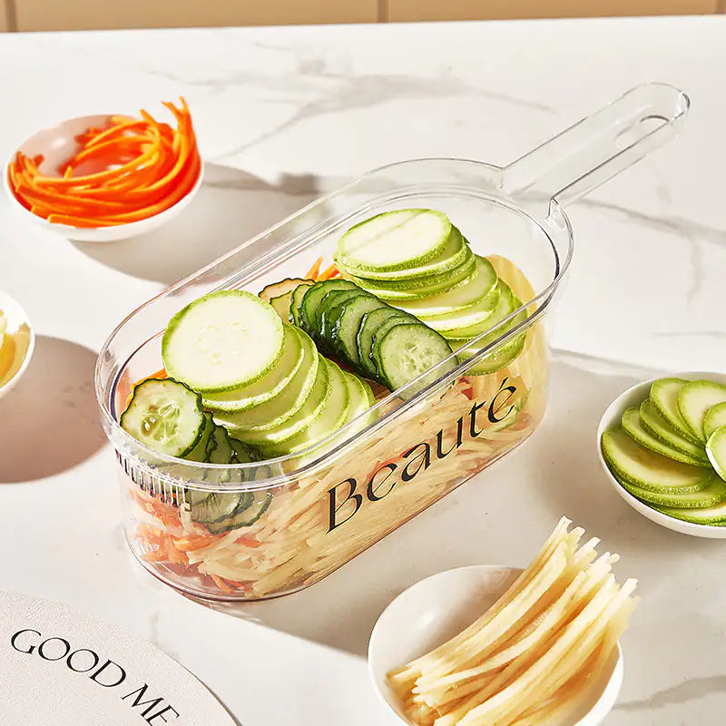 Multifunction Vegetable Cutter with Basket and Brush: Your Ultimate Kitchen Companion
