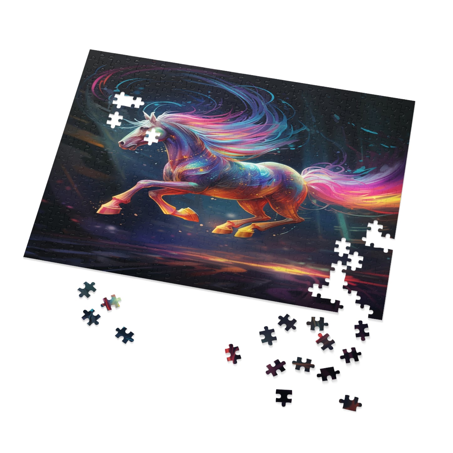 Build a World of Enchantment: "The Magic Pony" Jigsaw Puzzle (500,1000-Piece) Pink Highlights