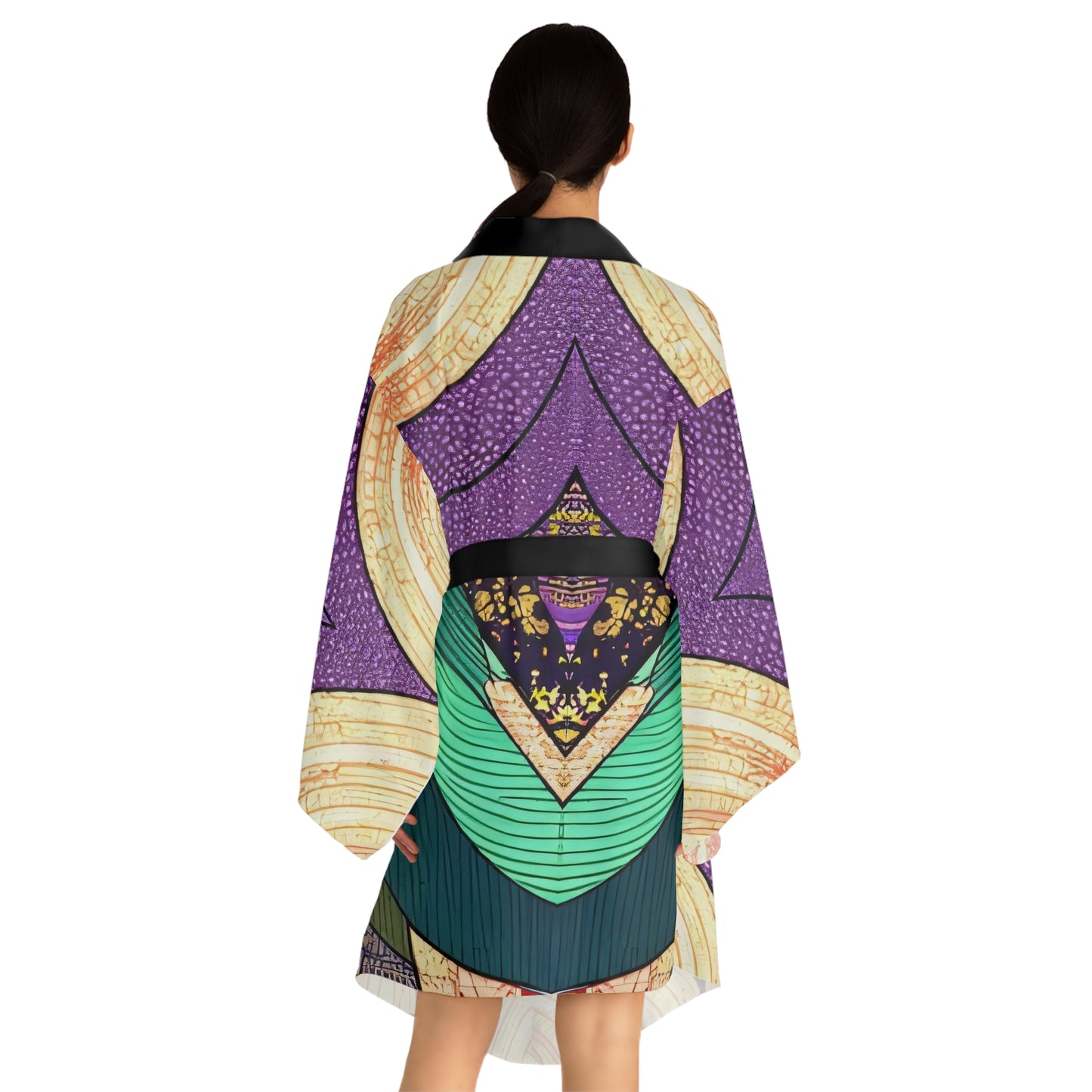 Sophisticated Cosmopolitan Series (K) Long Sleeve Kimono Robe 🌸