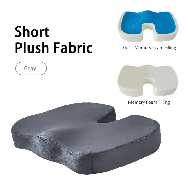 Gel Orthopedic Memory Foam U Coccyx Travel Seat Cushion - Ultimate Comfort On-the-Go