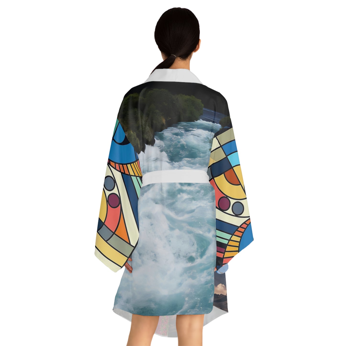 Sophisticated Cosmopolitan Series (AB) Long Sleeve Kimono Robe 🌸