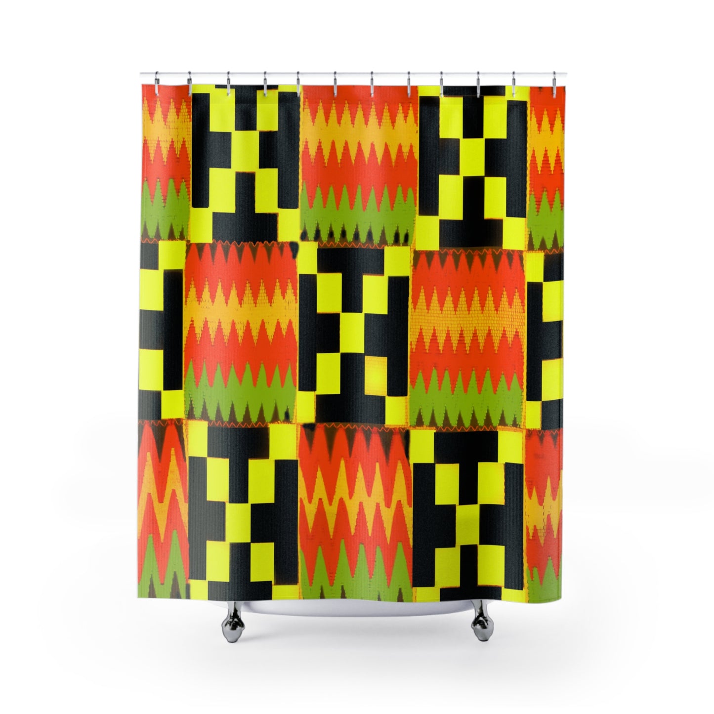 Kente Shower Curtain: Bold African Style for Your Bathroom