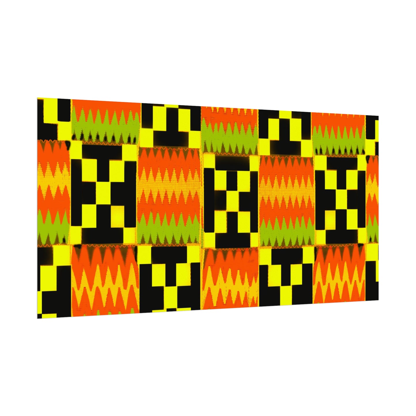 Bring African Flair to Your Walls: Kente Design Watercolor Posters