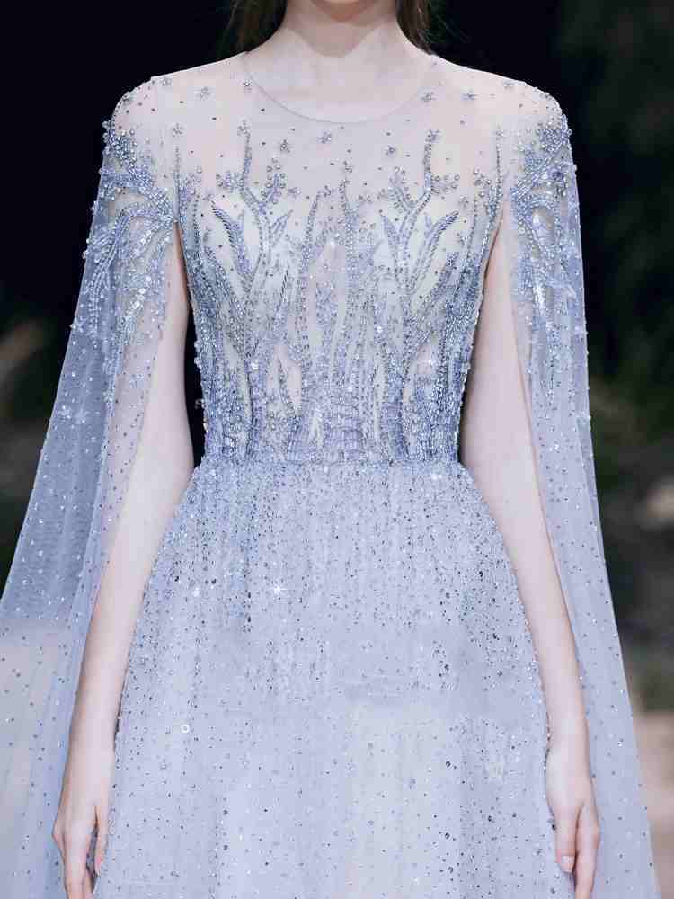 Radiate Elegance:  High-End Light Luxury Evening Dress for Special Occasions