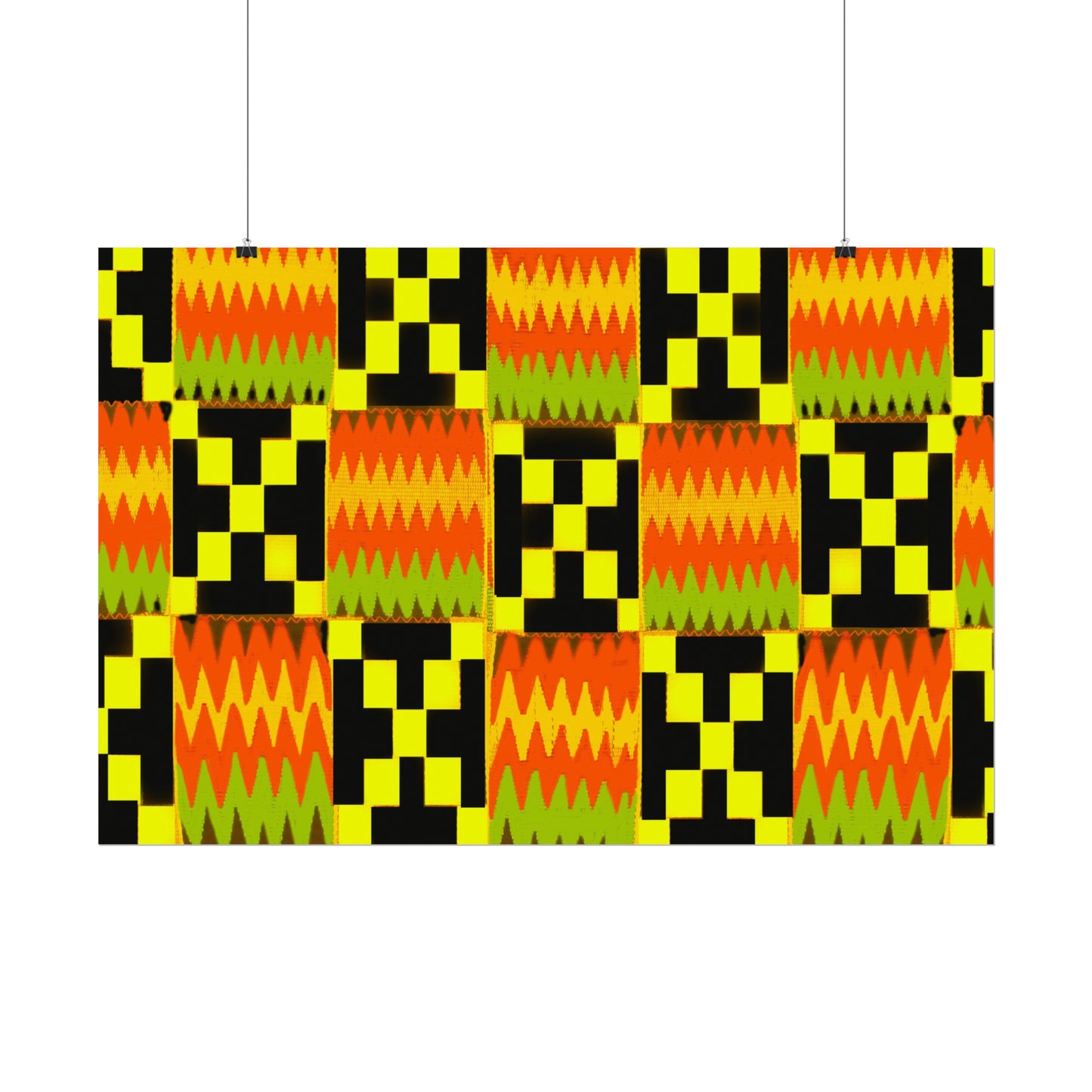 Bring African Flair to Your Walls: Kente Design Watercolor Posters