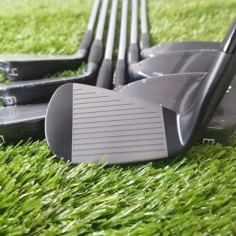 7PCS Black 790 Irons Golf Club Set - 4-9P, R/S Flex, Steel/Graphite Shaft Options with Head Cover